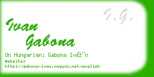 ivan gabona business card